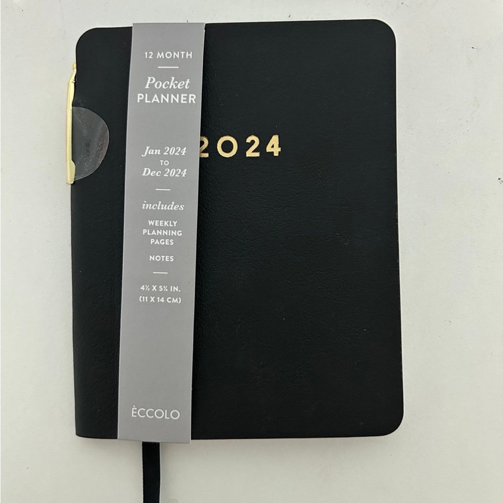 2024 planner front page ripped out as shown